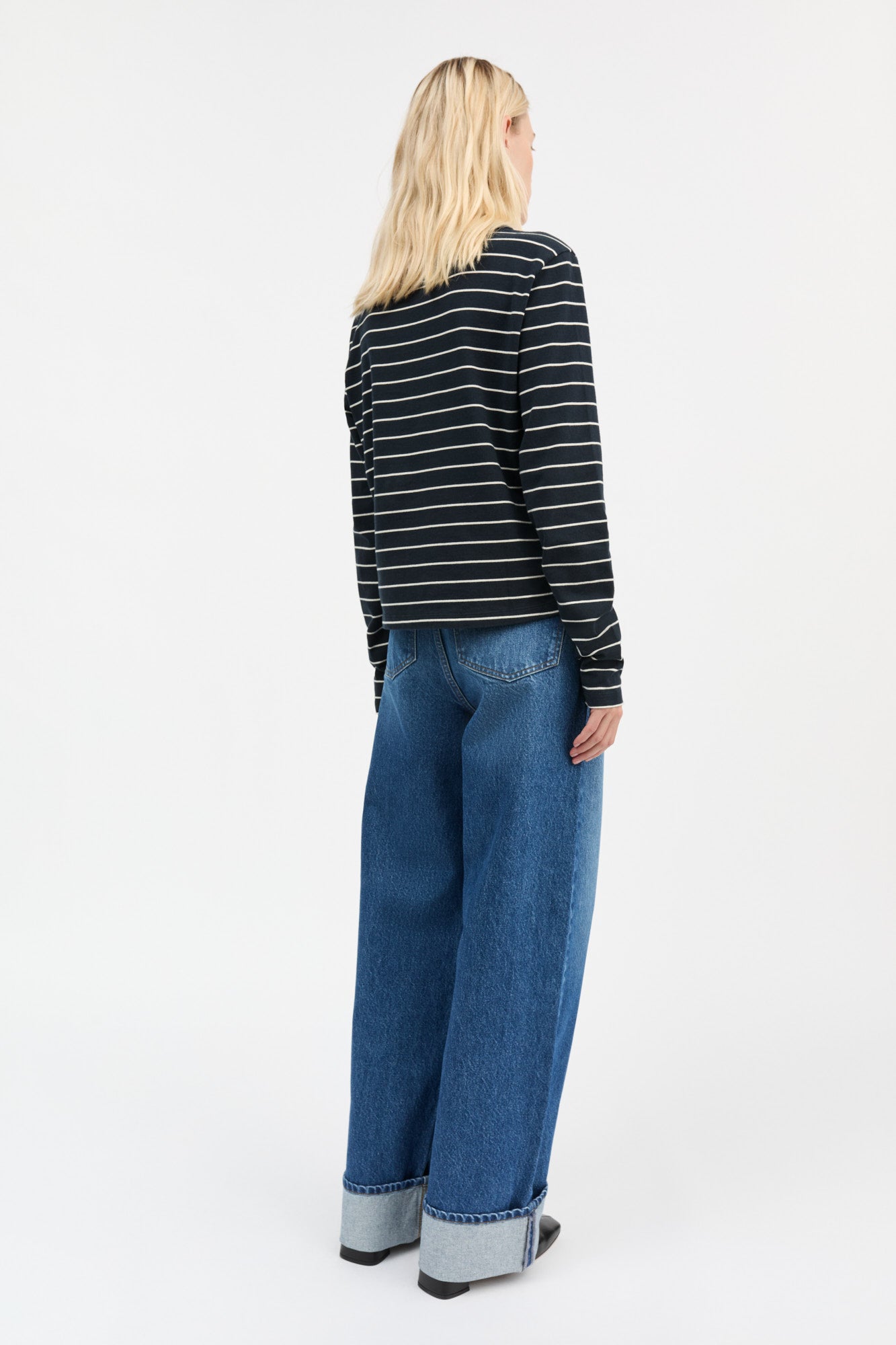 Skall Studio Loui blouse Blouse Navy/White stripe